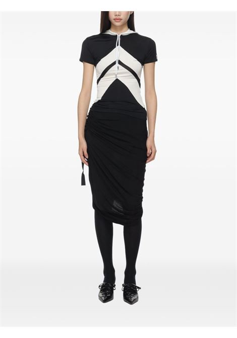 abito lungo inlaid chevron donna nero JEAN PAUL GAULTIER | 25/33-F-RO346P-J0840001